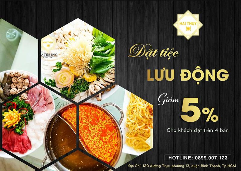 Đặt tiệc lưu động chuyên nghiệp Hai Thụy Catering tại tphcm